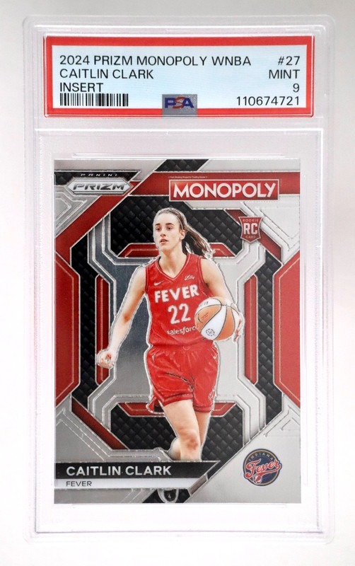 2024 Prizm Monopoly WNBA Caitlin Clark Insert RC PSA 9 Fever #27 Rookie Card S1