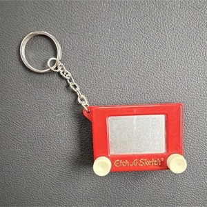 Basic Fun Inc. Etch A Sketch Mini Keychain Toy Red Vintage 1981 (MPN 1981)