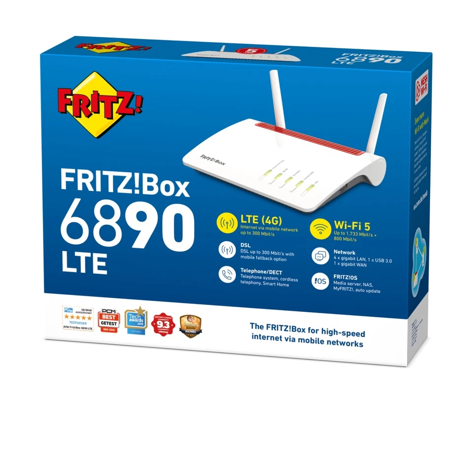 AVM FRITZ!Box 6890 LTE V2 Modem Router (20002817) WLAN AC/N - DE-Händler - Bild 4 von 4