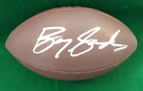 Barry Sanders Signed Autographed NFL Wilson Football COA #461690 AUTO