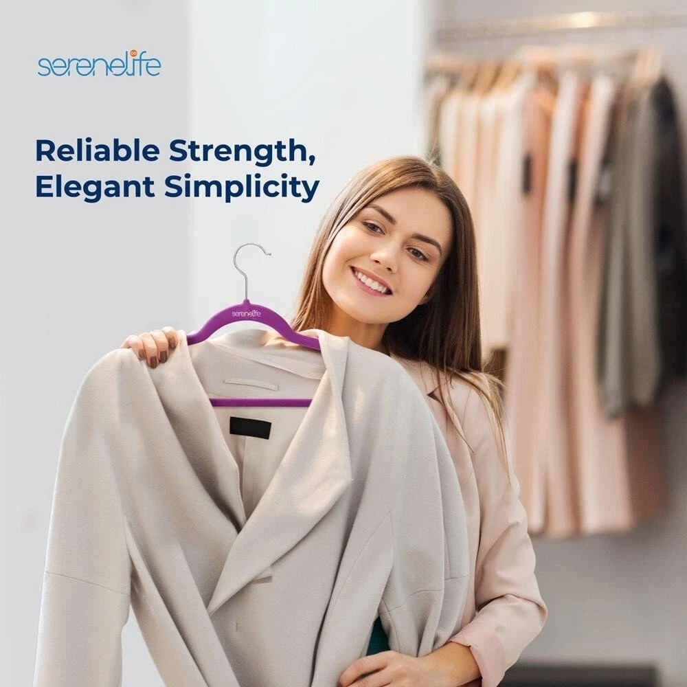 SereneLife Velvet Hangers - Thumbnail 4