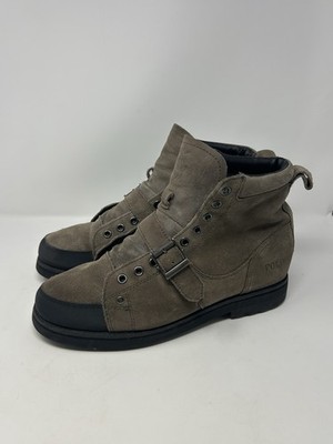 Polo Ralph Lauren McAlton Hiking Mens Boots - Gray Suede, Men s Size 11 1/2 D