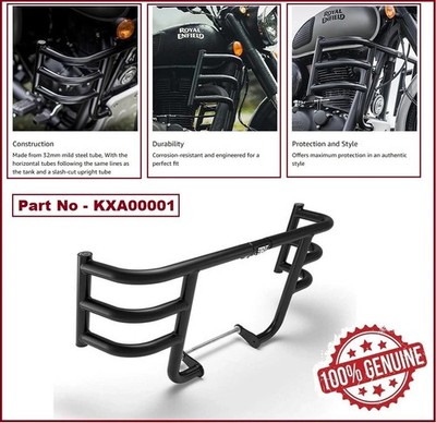 Black Air Fly Engine Crash Guard Royal Enfield Meteor / New Classic / New Bul...