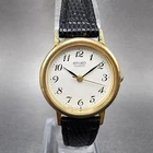 Seiko Watch Women 23mm White Dial Gold Tone 7321-0100 New Battery