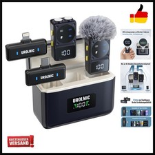 Mikrofon mit Digitalem Display & Ladecase Kabelloses Lavalier 45H, 5...