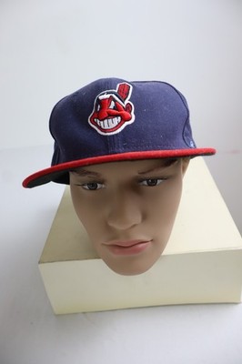 NEW ERA CLEVELAND INDIANS MÜTZE GR 7 1/8 MÜTZE HERREN DAMEN HAT CAP VINTAGE