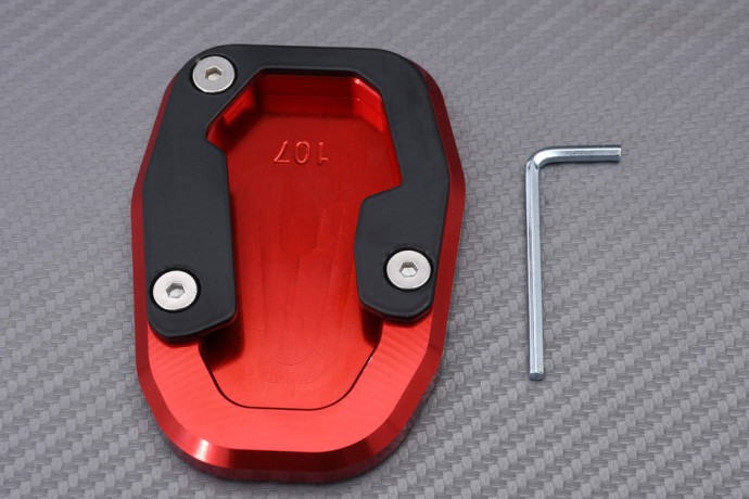Extension béquille rouge alu pour moto Ducati Desert X 937 950 2022-2025