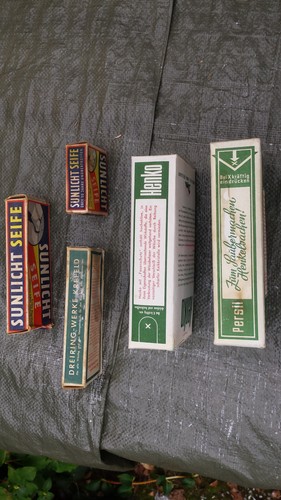 5 x ORIGINALE Henkel Persil Sunlicht Dreiring Seife Henko Waschmittel Packungen - Bild 5 von 10