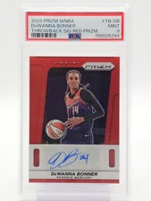 DEWANNA BONNER 2025-26 PRIZM WNBA THROWBACK RED AUTO /99 #TB-DB PSA 9 Q5064