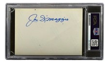 Vince Dom Joe DiMaggio Signed 4x6 Photo PSA/DNA 85788529