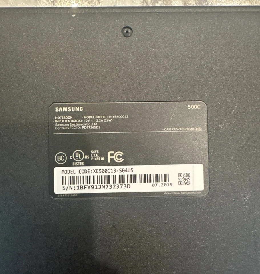 Samsung Chromebook 3 XE500C13 11.6in. For Parts Only - Image 4 of 4