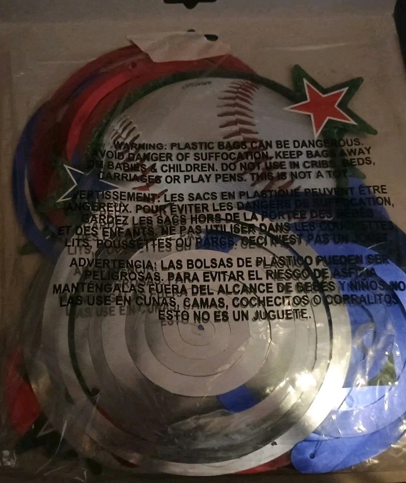 Béisbol PlayBall" Fiesta de Cumpleaños 6 Láminas Remolino Decoraciones 3-5"/3-7" Recortes Foto 4 de 4