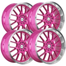 Set-4 Shift Crank 17x7.5 5x1005x114.3 30mm Hot Pink Wheels Rims 17 Inch