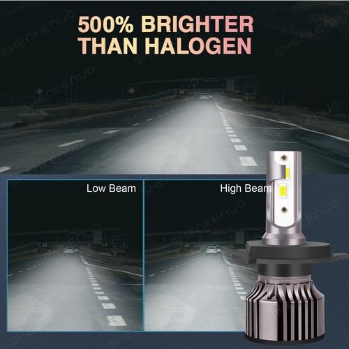 H4 LED para Scion xB xA 2004 2005 2006 faros haz alto/bajo 6000K 11000LM bombillas - Imagen 5 de 11