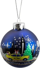 Kurt Adler New York Glass Ball Ornament, 80mm