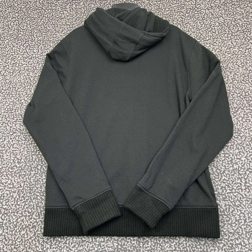 Sudadera con Capucha Vestal Hombre Extra Grande Negra Cremallera Completa Manga Larga Bolsillo Exterior XL Foto 2 de 4