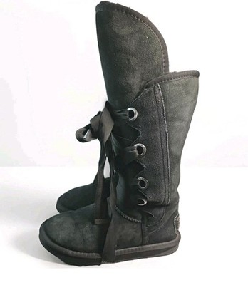 Emu Australia Bedounn Tall Black Boots Size 6 Euc