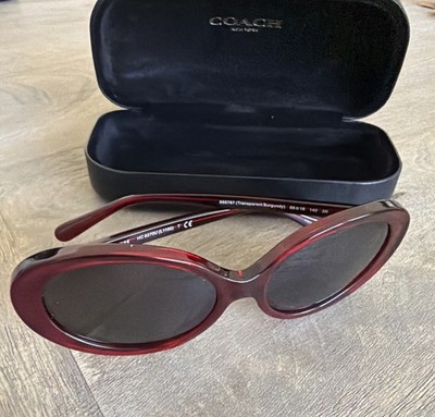 Coach Women Sunglasses, Used, With Case, Burgandy