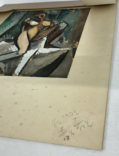 Vintage 1962 Nu Assis Nude Woman Color Lithograph after Pablo Picasso Cubist - Picture 20 of 24
