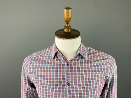 Hommes A.P.C. Chemise multicolore à manches longues vendre à carreaux boutonnés taille S