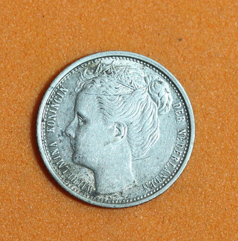 1903 Netherlands 10 Cents Queen Wilhelmina #K28625