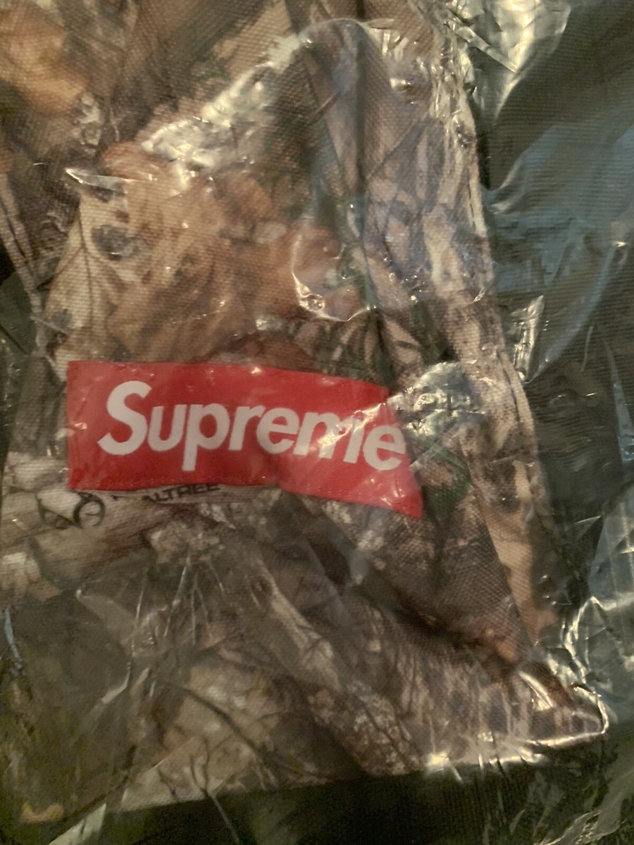 2019 FW19 SUPREME CORDURA REAL TREE CAMOUFLAGE CAMO BACKPACK NEW