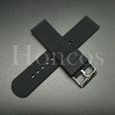 22 24 MM Tire Silicone Rubber Watch Band Strap quick release Fits Invicta Black