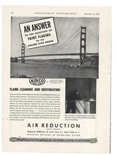 1939 AIRCO Ad: Golden Gate Bridge, San Francisco - How to Stop Paint Flaking