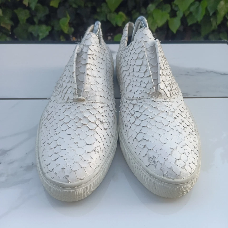 Zapatillas sin cordones Vince Nelson piel de serpiente cuero en relieve para mujer talla 11 Foto 3 de 4