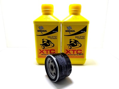 Service 2Lt Öl XTC C60 5w40 + Filter Aprilia Atlantic 500 2004 2005