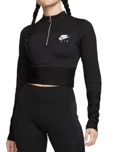 RIBBED LONG SLEEVE HALF ZIP TOP BLACK 