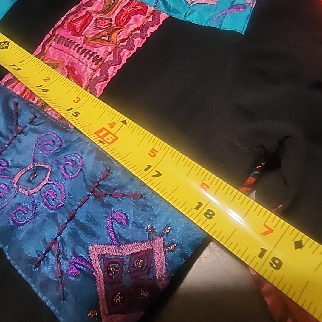 Chicos Womens Patchwork Embroidered Button-Up Jac… - image 11