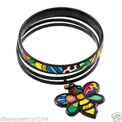 Colorful Enamel Patchwork BUMBLE BEE 4 Bangle bracelet with Bee Charm