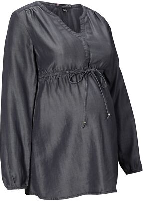 Umstandsbluse Stillbluse Gr. 42 Black Stone Damenbluse Shirt Tunika Neu*
