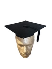 Vintage Ede & Ravenscroft London Black Mortar Board Graduation Hat Size 7