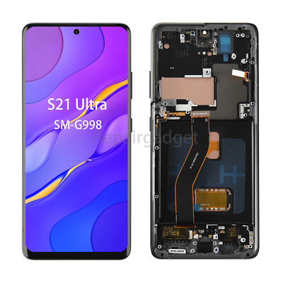 OLED Display Touch Screen Replacement with Frame For Samsung Galaxy S21 Ultra 5G