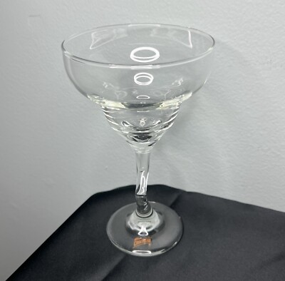 Cointreau Margarita Glass Wavy Stem Design 7  Orange Logo Classic Cocktail Bar