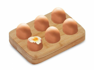 Bamboo 6 pcs egg holder Eierhalter für 6 Eier aus Bambus MKB-28856 Neu / Ovp