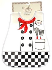 BBib Lil Chef Black White Toddler Lot 2 Waterproof Feeding Christmas Gift