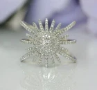 Women's Engagement Ring 14K White Gold Plated 2Ct Round Cut Lab Created Diamond