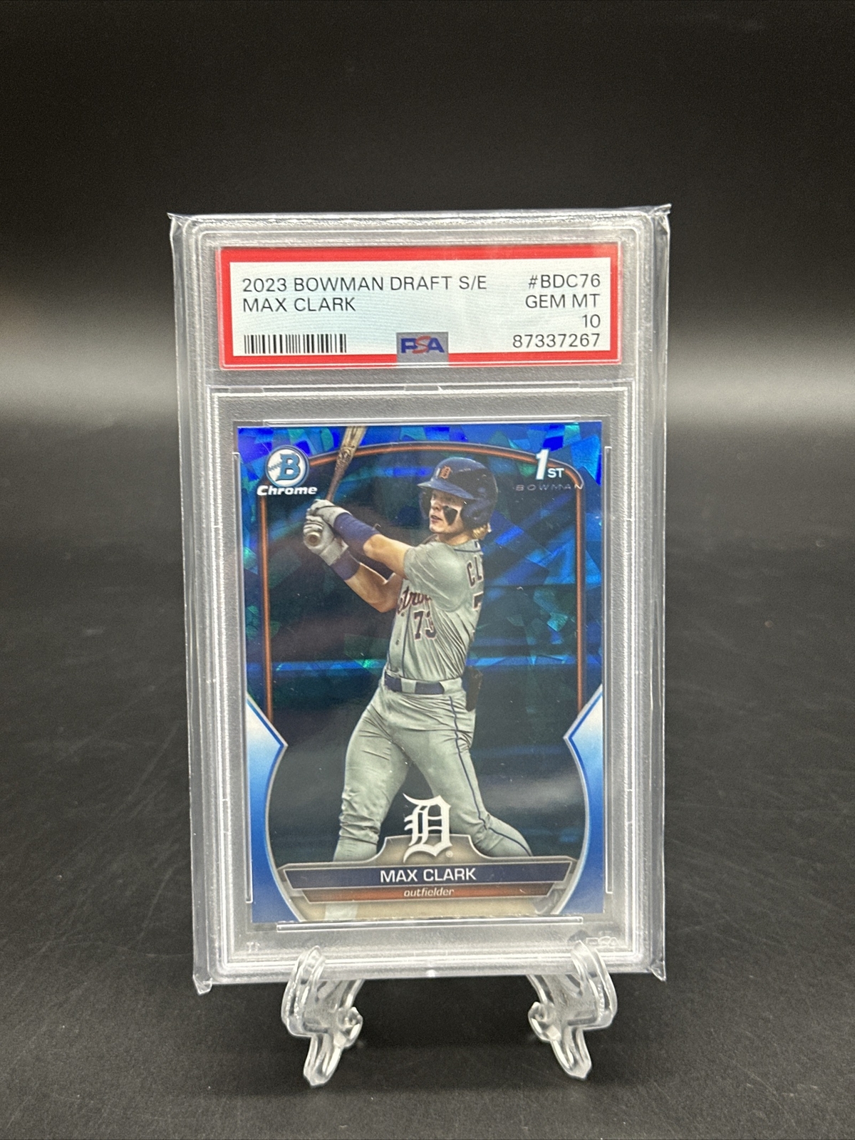 2023 Bowman Draft BDC-76 Max Clark 1st CHROME SAPPHIRE RC PSA 10 Lot110