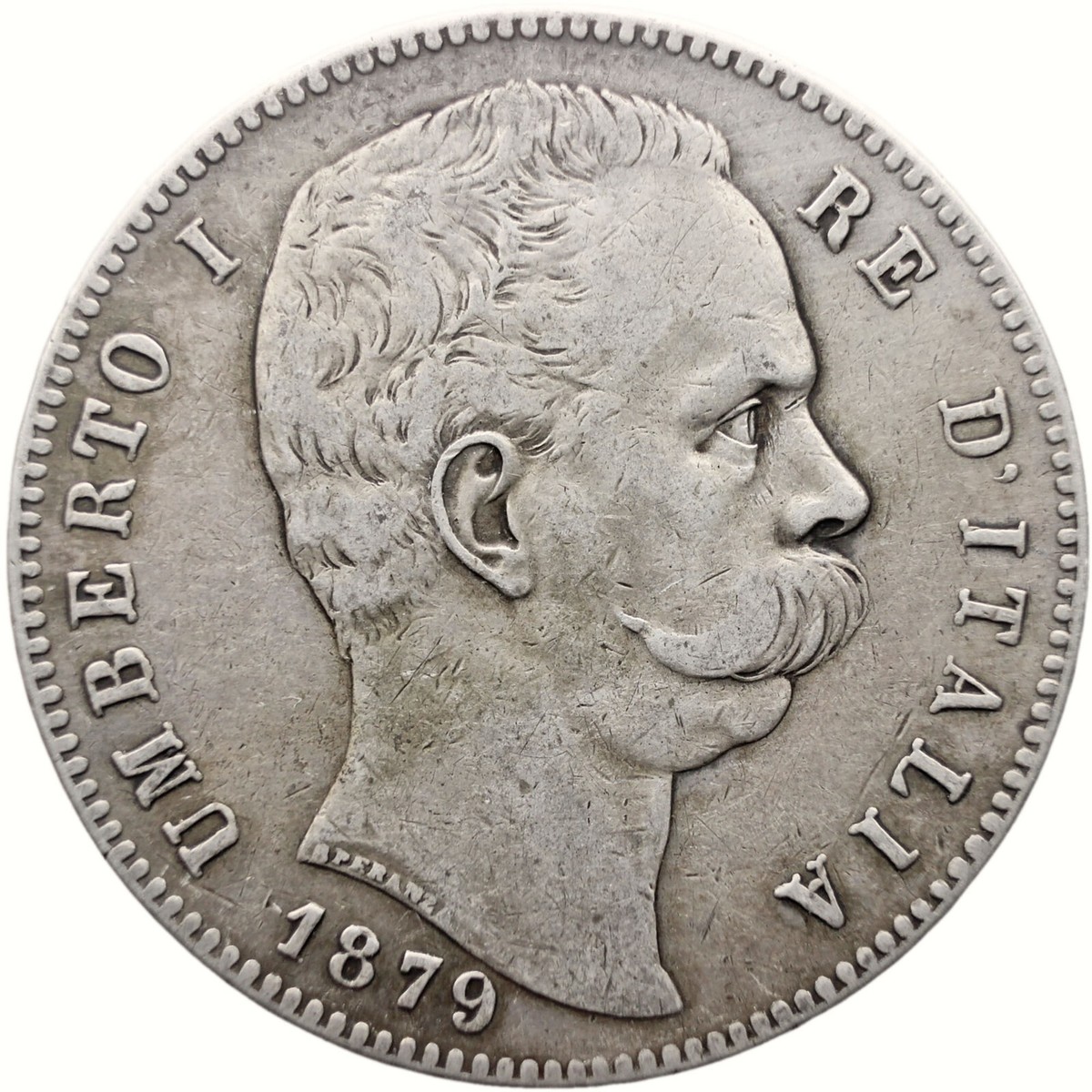 1879 R 5 Lire Italy Coin Umberto I Silver (MO3703-) | eBay