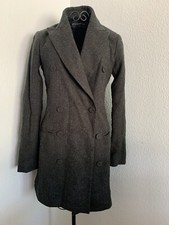 REFORMATION Grey Double Breasted Long Blazer Tuxedo Jacket Dress Size XSMALL