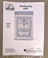 Wedding Day - Patty Ann Creations 368 Stamped Cross Stitch Kit Vintage NEW