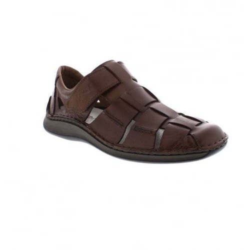 Rieker 25 Sandalias Para Hombre Cuero Real Zapatos Puntera Cerrada Calce Extra Ancho Marron Ebay