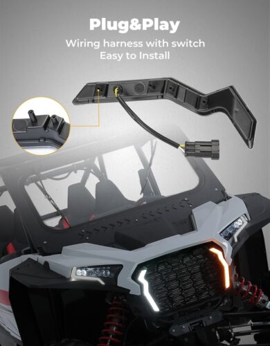 UTV Turn Signal Fang Accent Lights For Polaris RZR XP 1000 4 2024-2025 - Picture 6 of 12