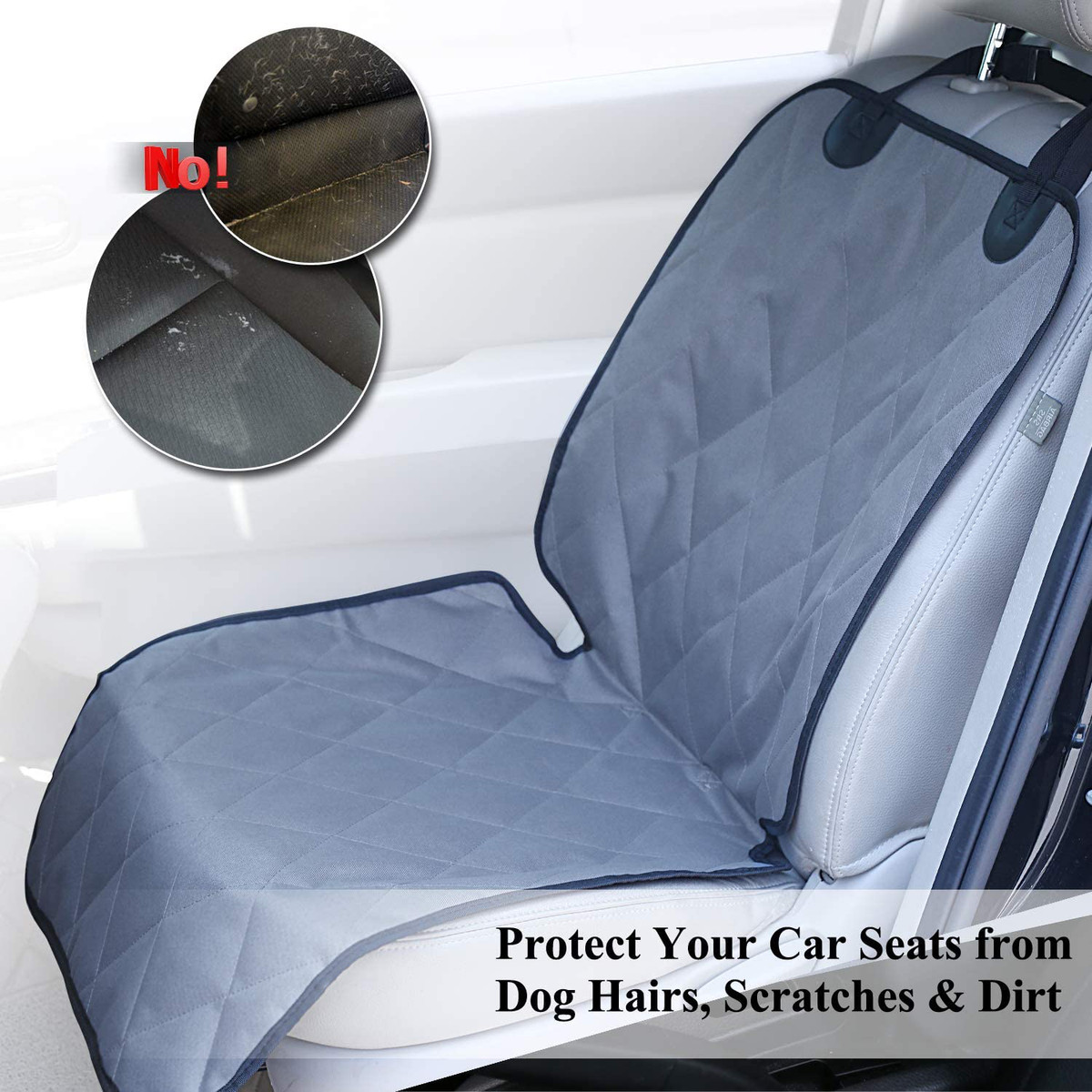 VIVAGLORY Front Seat Cover for Dogs No skirt Design Protectors