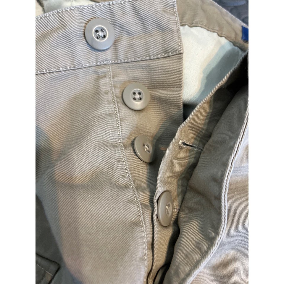 Empyre Men Loose Fit Khaki Cargo Skate Pants Size 32 Button Fly