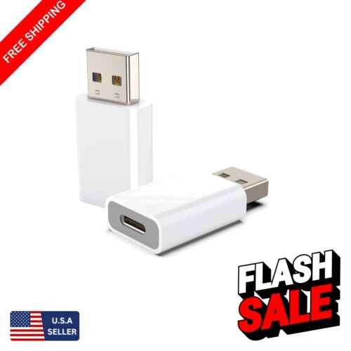 Lightweight USB to USB-C Female Adapter - Dual Pack for Convenient Charging