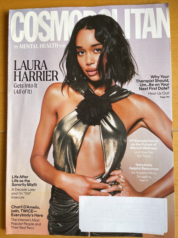 COSMOPOLITAN MAGAZINE 2022 Mental Health ISSUE 6 ~ Laura Harrier COVER Cosmo NEW